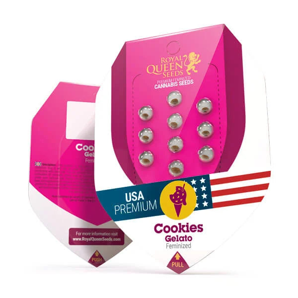 Royal Queen Seeds – Cookies Gelato Feminized Seeds (Ultra-High THC Dessert Hybrid) - 3 Seeds