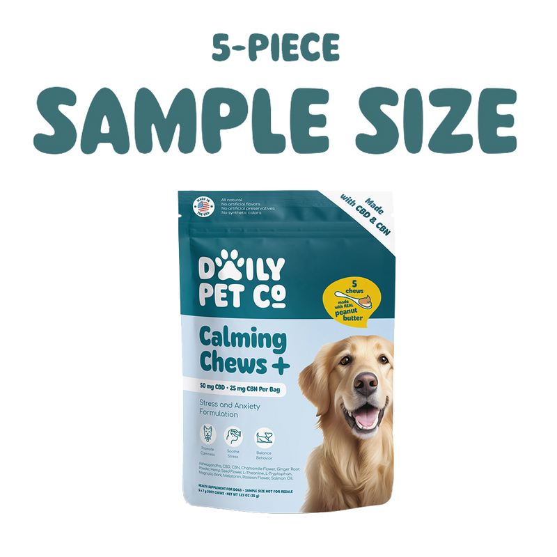 Calming Chews+ for Dogs - 50mg CBD : 25mg CBN - (5-Piece Sample Size)