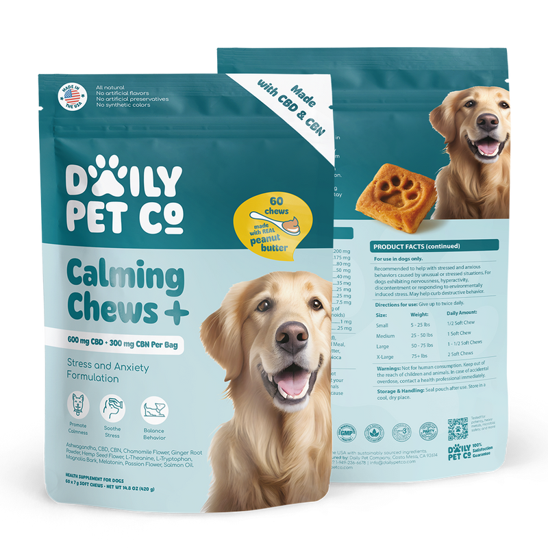 Calming Soft Chews+ for Dogs - 600mg CBD : 300mg CBN