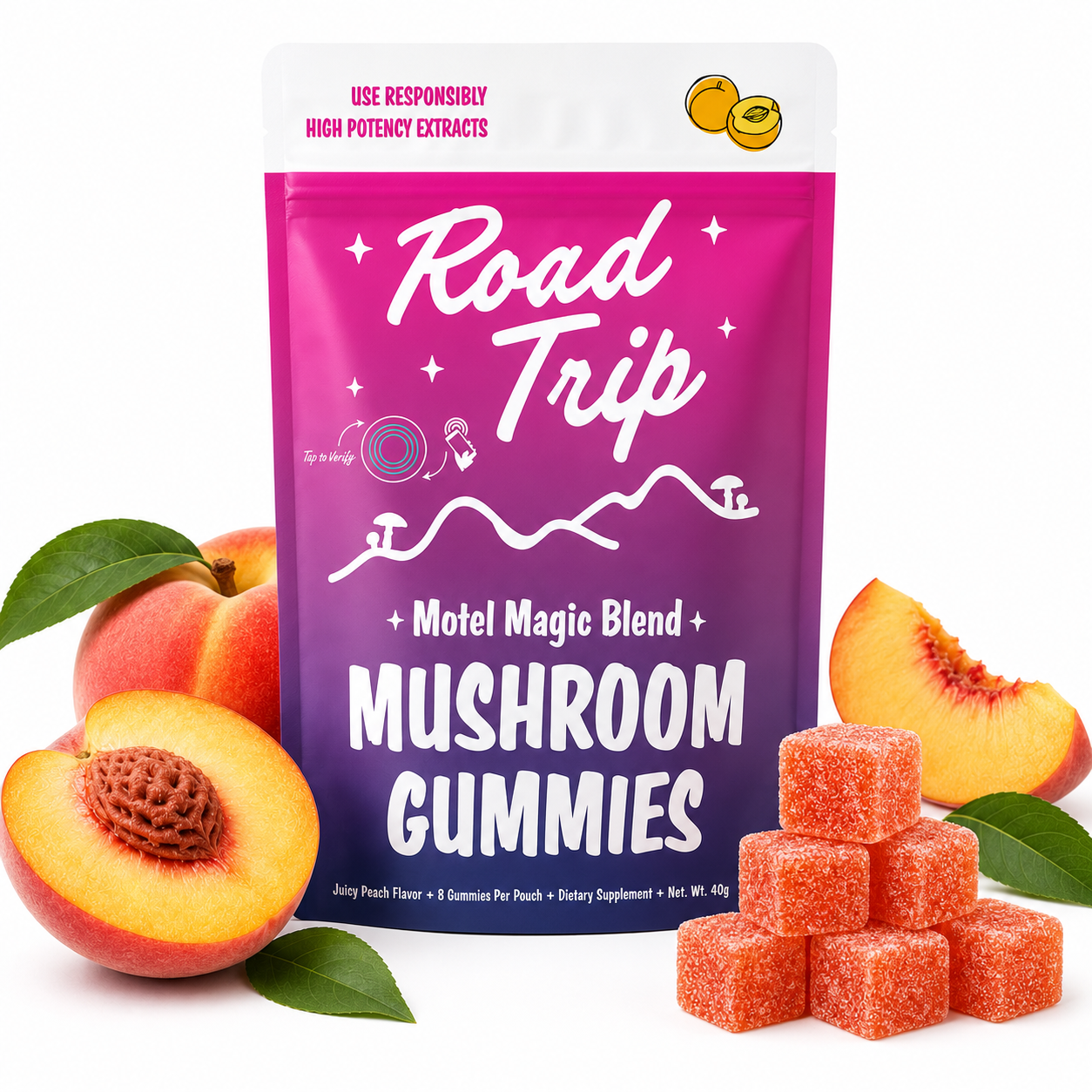 Motel Magic Mushroom Gummies - Juicy Peach