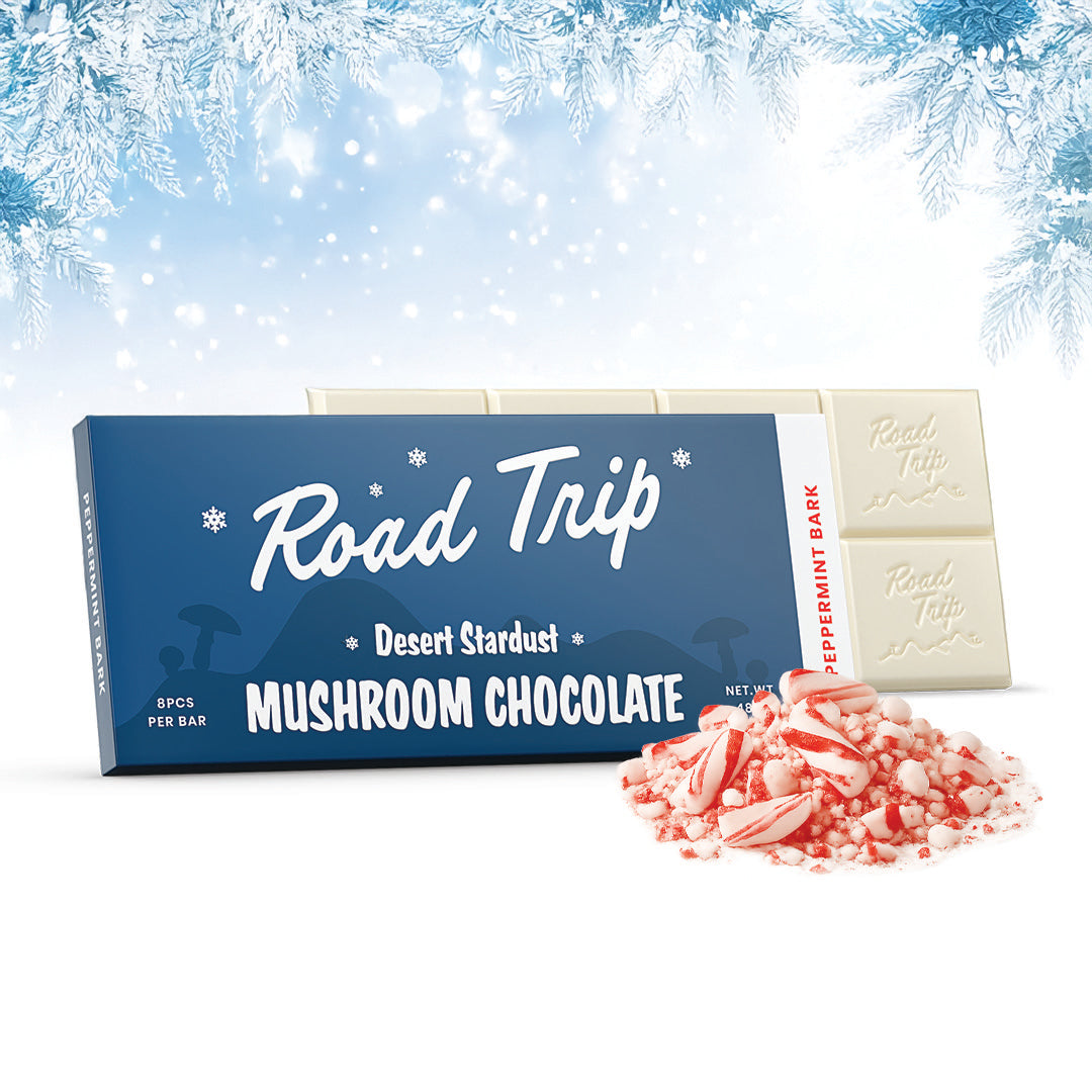 Desert Stardust Magic Mushroom Chocolate Bar - Peppermint Bark