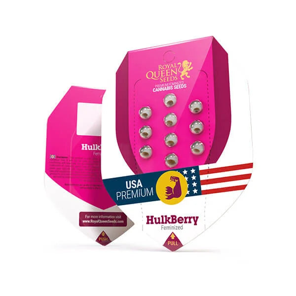 Royal Queen Seeds – HulkBerry Feminized Seeds (OG Kush x Strawberry Diesel) - 3 Seeds