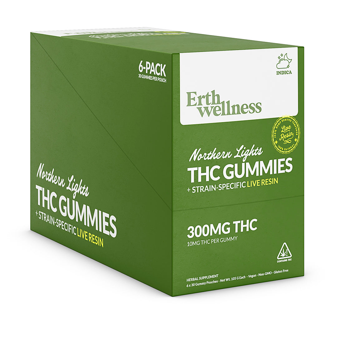 Δ9 THC Gummies – Northern Lights (Indica) | Live Resin | Green Apple (300mg)