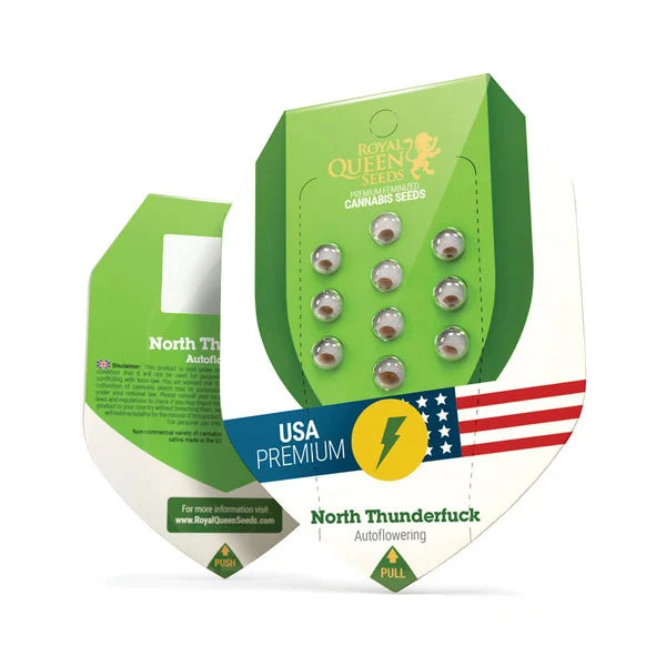 Royal Queen Seeds – North Thunderfuck Auto Feminized Seeds (Powerful Hybrid Autoflower) - 3 Seeds